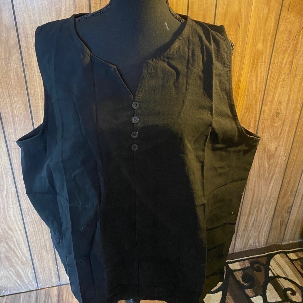 Misslook black cotton tank top